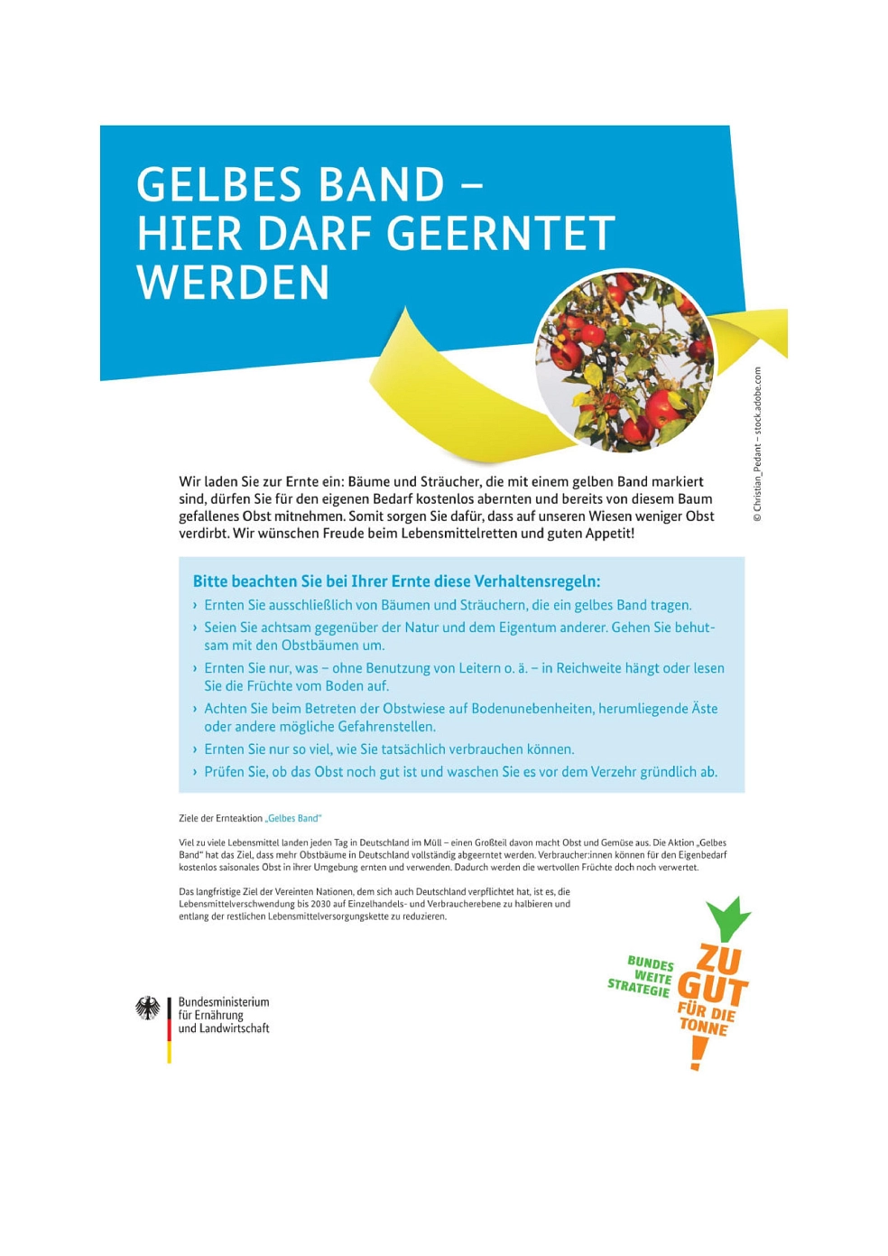 Abbild eines Flyers der Aktion "Gelbes Band"&nbsp;&copy;&nbsp;Bundesministerium für Wirtschaft und Klimaschutz